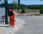 Widok - szlaban parkingowy z instalacj wietln i dzwikow
